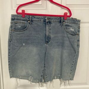 Distressed Denim Shorts